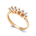 Кольцо из красного золота с бриллиантами