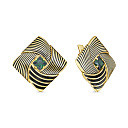 Серьги с английским замком из серебра с фианитами