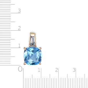 Подвеска из желтого золота с топазом