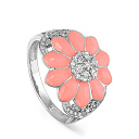 Кольцо из серебра с фианитами