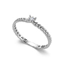 Кольцо из белого золота с бриллиантом