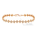 Браслет декоративный из красного золота с бриллиантами