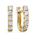 Серьги с английским замком из красного золота с бриллиантами