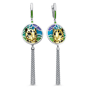 Серьги с английским замком из серебра