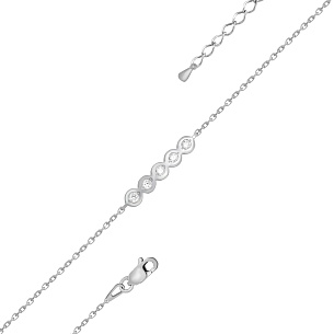 Браслет из белого золота с бриллиантом