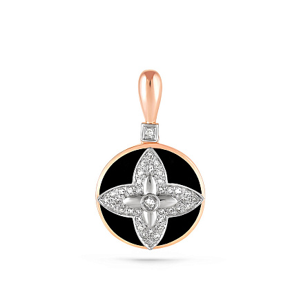 Подвеска из красного золота с бриллиантами