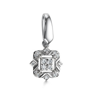 Подвеска из белого золота с бриллиантом