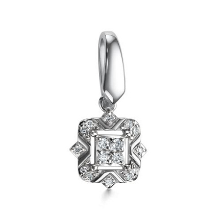 Подвеска из белого золота с бриллиантами
