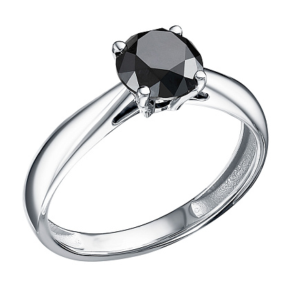 Кольцо из белого золота с бриллиантом