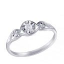 Кольцо помолвочное из белого золота с бриллиантом