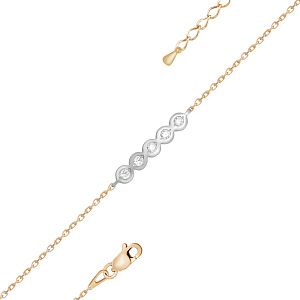 Браслет из красного золота с бриллиантами