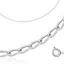 Цепь автомат из серебра, плетение панцирное