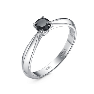 Кольцо из белого золота с бриллиантом