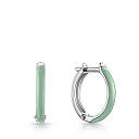 Серьги с английским замком из серебра с кварцем