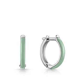 Серьги с английским замком из серебра с кварцем