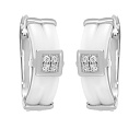 Серьги с английским замком из серебра с керамикой