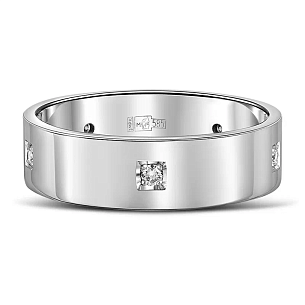 Кольцо из белого золота с бриллиантом