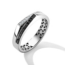 Кольцо из белого золота с бриллиантами