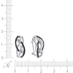 Серьги из белого золота с бриллиантами