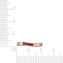 Кольцо из красного золота с бриллиантами, рубинами