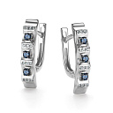 Серьги с английским замком из белого золота с бриллиантами