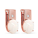 Серьги с английским замком из красного золота с бриллиантами