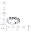 Кольцо обручальное из белого золота с бриллиантами