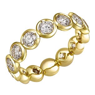 Кольцо из желтого золота с бриллиантом