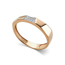 Кольцо из красного золота с бриллиантами