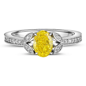 Кольцо из белого золота с бриллиантами