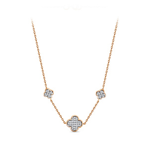 Колье из серебра с фианитами