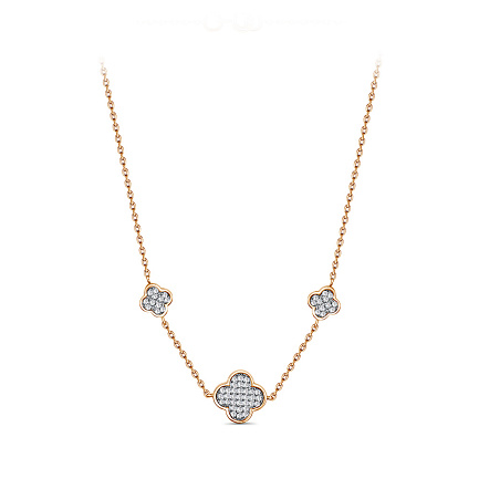 Колье из серебра с фианитами