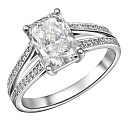 Кольцо из белого золота с бриллиантами