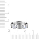 Кольцо обручальное из белого золота с бриллиантами