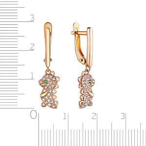 Серьги детские из серебра с позолотой