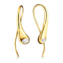 Серьги из желтого золота с бриллиантами