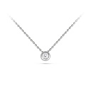Колье из белого золота с бриллиантом