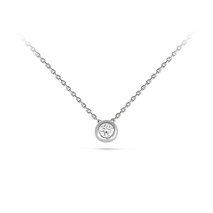 Колье из белого золота с бриллиантом