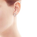 Серьги из белого золота с фианитом