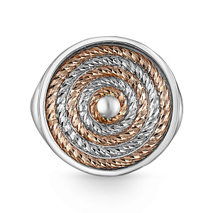 Кольцо из серебра с позолотой