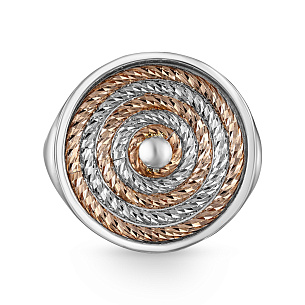 Кольцо из серебра с золочением