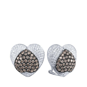 Серьги из белого золота с бриллиантами