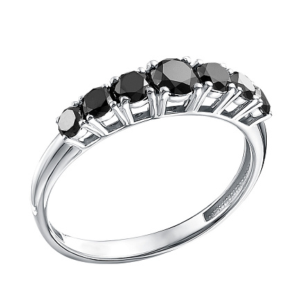 Кольцо из белого золота с бриллиантами