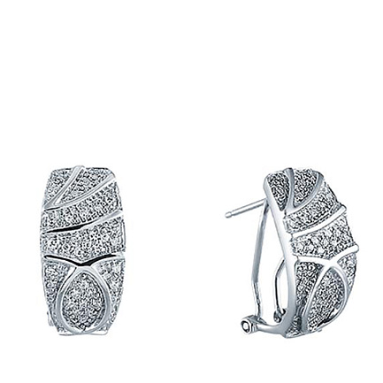 Серьги из белого золота с бриллиантами