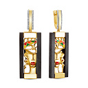 Серьги с английским замком из серебра с фианитами