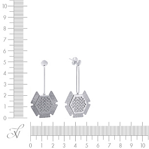 Серьги из серебра с дублетом