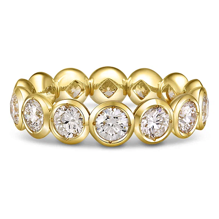 Кольцо из желтого золота с бриллиантами