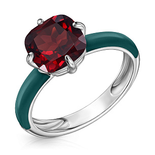 Кольцо из серебра с эмалью