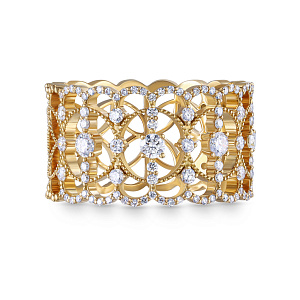 Кольцо из желтого золота с бриллиантами