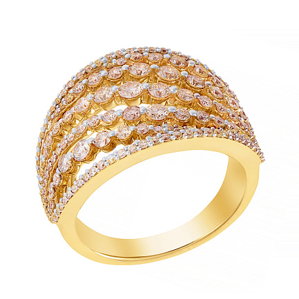 Кольцо из желтого золота с бриллиантами